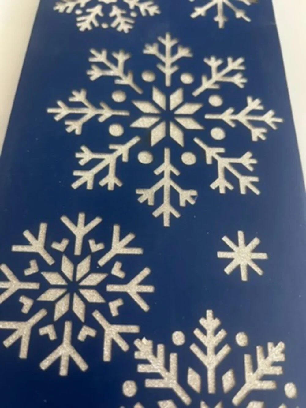 Wine Gift Bag blue with silver Snowflakes NEW